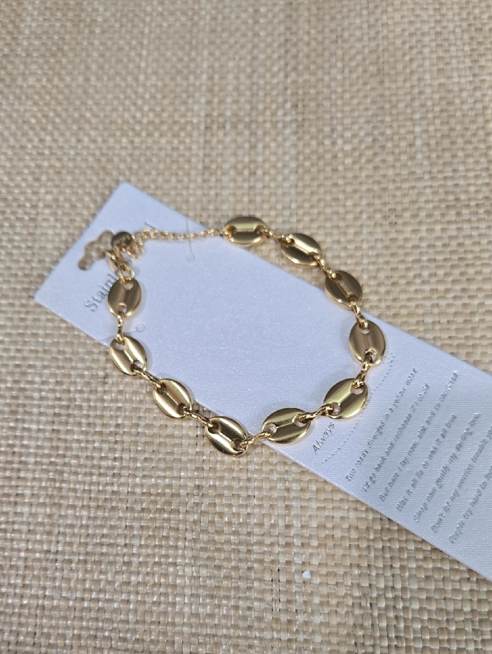 Gold Link Chain Bracelet - Stainless Steel